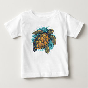 海野生生物 – ワールドオーシャンズデイアニマルデザイン ベビーTシャツ
