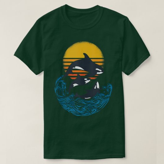 海野生生物Orcasキラーホエールシャークタンクトップ Tシャツ (デザイン正面)