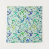 海錨およびロープパターン タペストリー (正面(横))