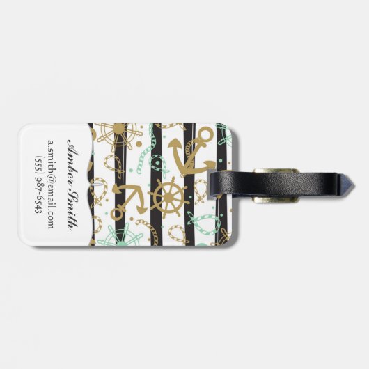 海錨パターン ラゲッジタグ (裏面横)