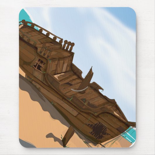 海難船 マウスパッド (正面)