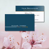海青と白のシンプルプロフェッショナル 名刺