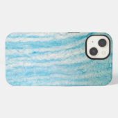 海青と白の抽象芸術 iPhoneケース (裏面横)