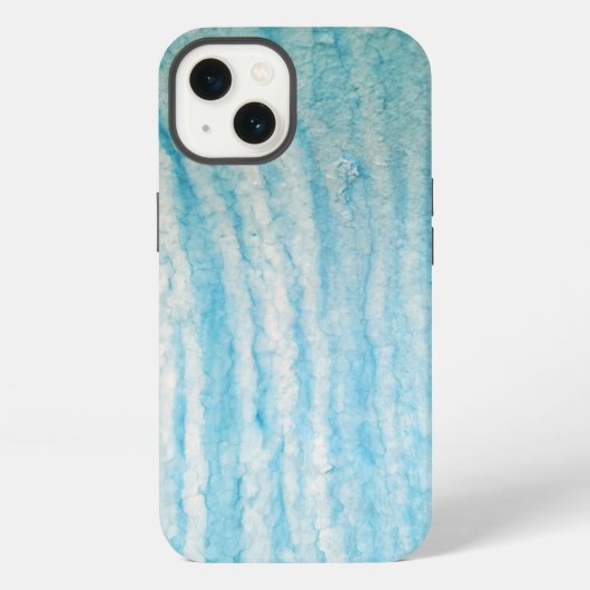 海青と白の抽象芸術 iPhoneケース (裏面)
