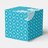 海青の白いシンプル花エレガント フェイバーボックス (裏面サイド)