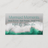 海青緑手作りの風呂爆弾ソープ 名刺 (正面)