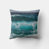 海青色波 クッション (裏面)