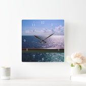 海青 スクエア壁時計 (ホーム)