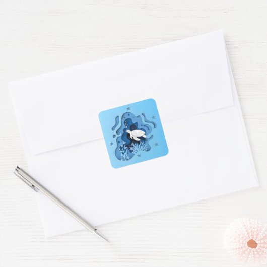 海静穏 スクエアシール (封筒)