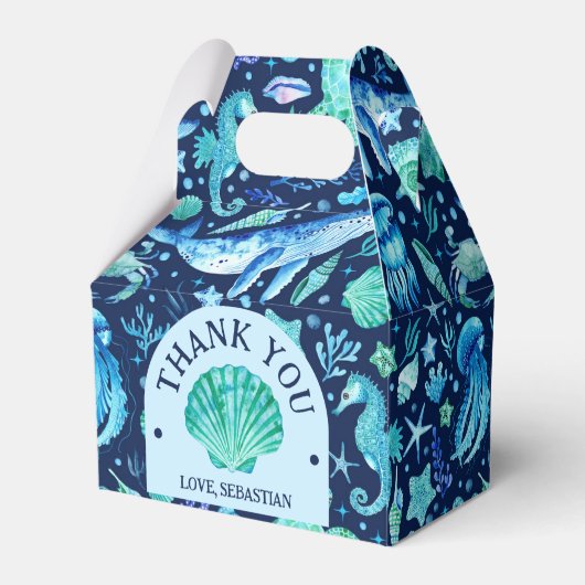 海面下の水色海動物海軍 フェイバーボックス (裏面サイド)