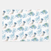 海面下の沿岸 ラッピングペーパーシート (正面)