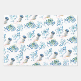 海面下の沿岸 ラッピングペーパーシート