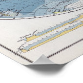 海面高さを示す世界地図 ポスター (角)