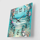 海風 スクエア壁時計 (傾斜)