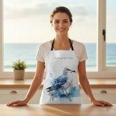 海風：水色カモメ エプロン