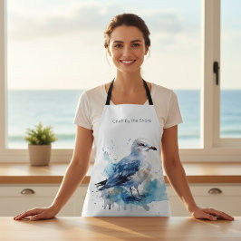 海風：水色カモメ エプロン