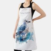 海風：水色カモメ エプロン (インサイチュ)