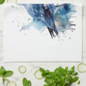 海風：水色カモメ キッチンタオル (折り畳み)