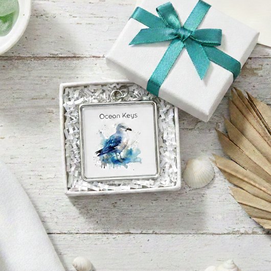 海風：水色カモメ キーホルダー
