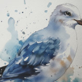 海風：水色カモメ クッション