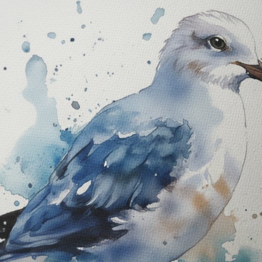 海風：水色カモメ クッション