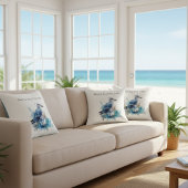 海風：水色カモメ クッション