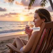 海風：水色カモメ タンブラーグラス