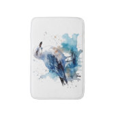 海風:水色カモメ バスマット (正面縦)