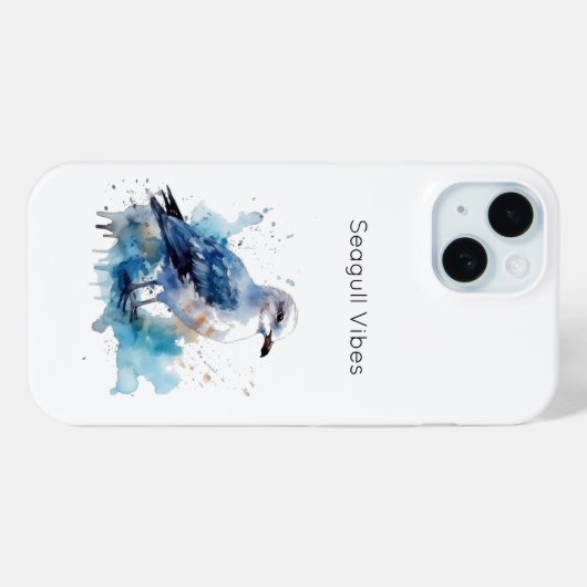 海風:水色カモメ Case-Mate iPhoneケース (裏面 (横))