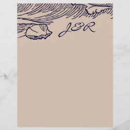 海風 |素朴ビーチDIY封筒ライナー チラシ