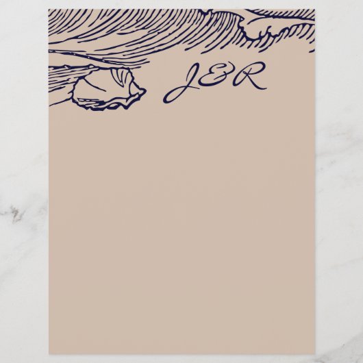 海風 |素朴ビーチDIY封筒ライナー チラシ (正面)