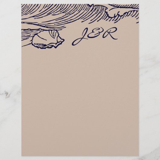 海風 |素朴ビーチDIY封筒ライナー チラシ (正面)