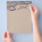 海風 |素朴ビーチDIY封筒ライナー チラシ (手)