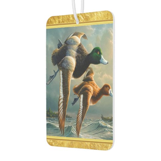 海飛んでいる上のアヒル カーエアーフレッシュナー (左)