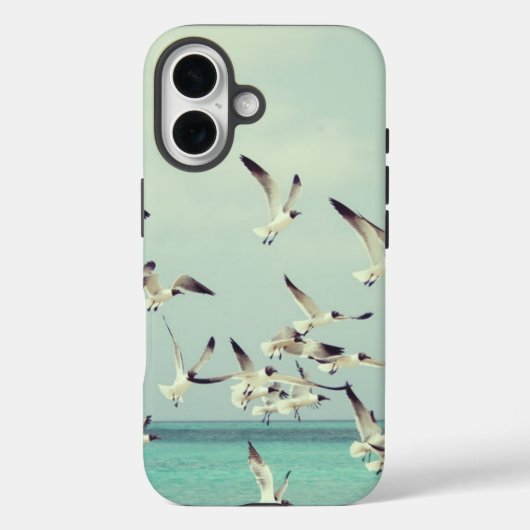 海飛んでいる上のカモメ Case-Mate iPhoneケース (裏面)