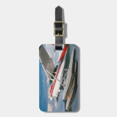 海飛行機離陸、ビクトリア滝、ジンバブエ ラゲッジタグ (正面縦)