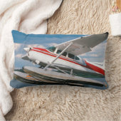 海飛行機離陸、ビクトリア滝、ジンバブエ ランバークッション (ブランケット)