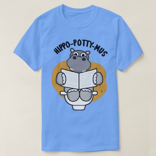 海馬おもしろい動物ヒッポプン Tシャツ (デザイン正面)