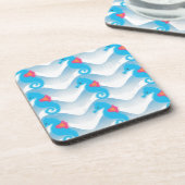 海馬とブルーウェーブのパターン コースター (左側)