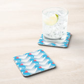 海馬とブルーウェーブのパターン コースター (右側)