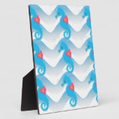 海馬とブルーウェーブのパターン フォトプラーク (側面)