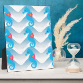 海馬とブルーウェーブのパターン フォトプラーク (側面)