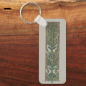 海馬と海藻、ヴィンテージアールヌーボー キーホルダー (正面)
