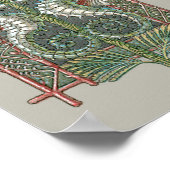 海馬と海藻、ヴィンテージアールヌーボー ポスター (角)