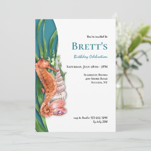 海馬と船貝 招待状 (スタンド正面)