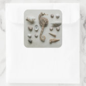 海馬と貝 スクエアシール (バッグ)