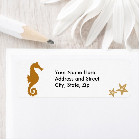 海馬と貝 ラベル (インサイチュ)