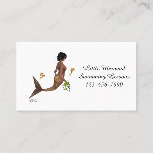 海馬の名刺が入った可愛い人魚 名刺 (正面)
