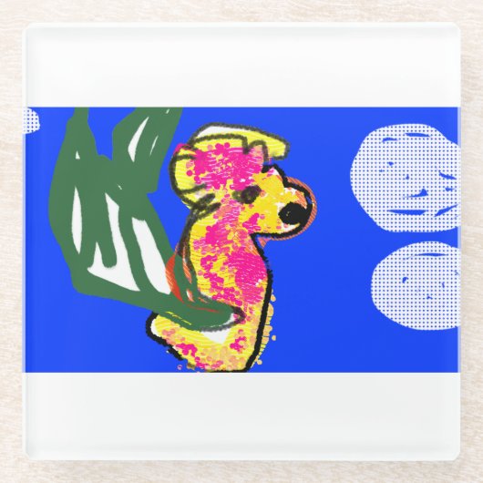 海馬の夏 ガラスコースター (正面)