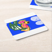 海馬の夏 スクエアペーパーコースター (アングル)